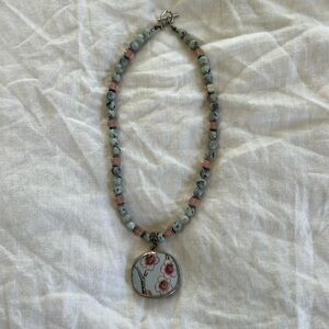 Porcelain beaded necklace
